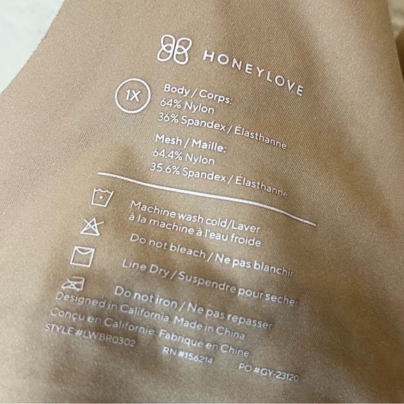 Honeylove Women's Nude Sand CrossOver Bra SZ 1X - Picture 10 of 11